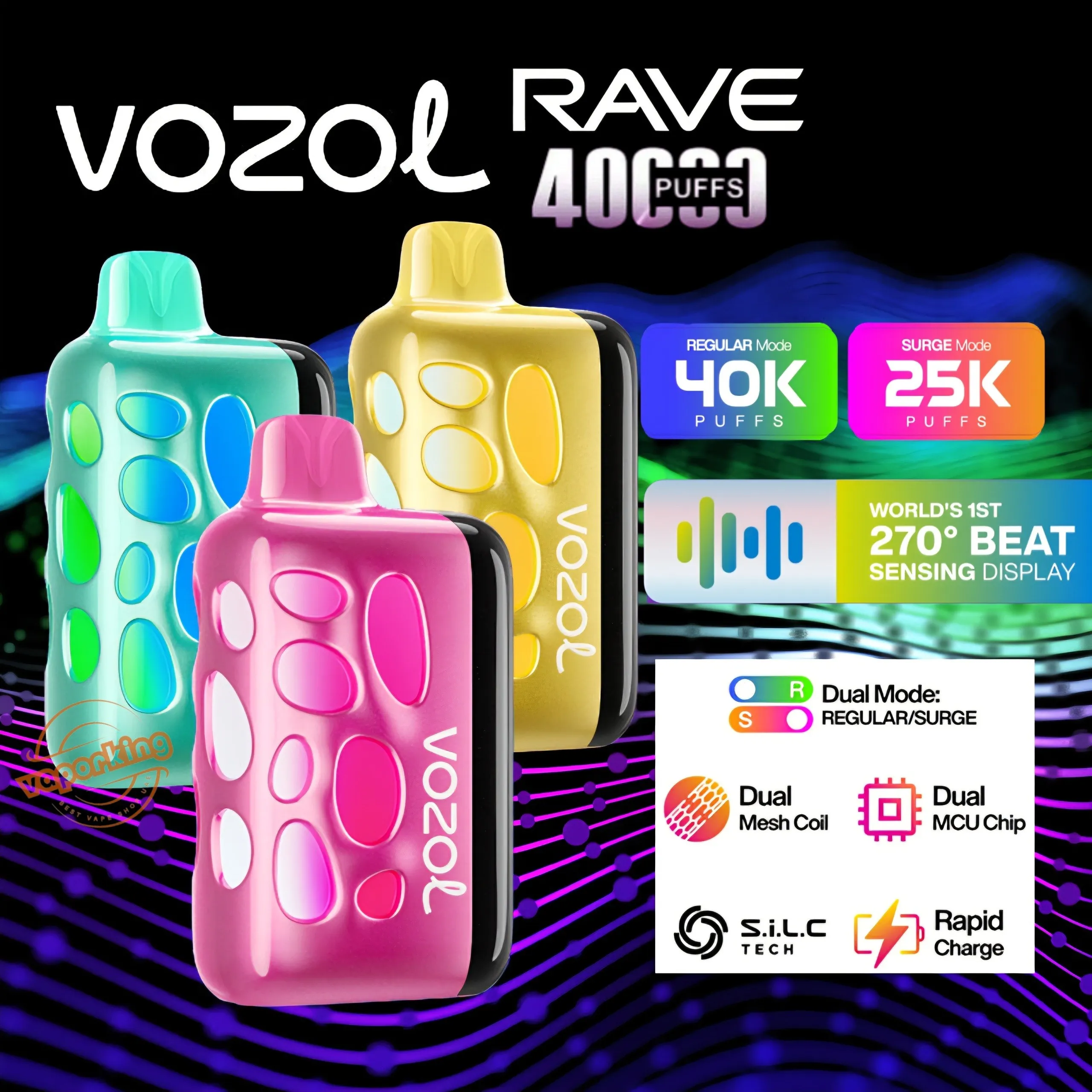 Vozol Rave 40000 Puff - Görsel 3