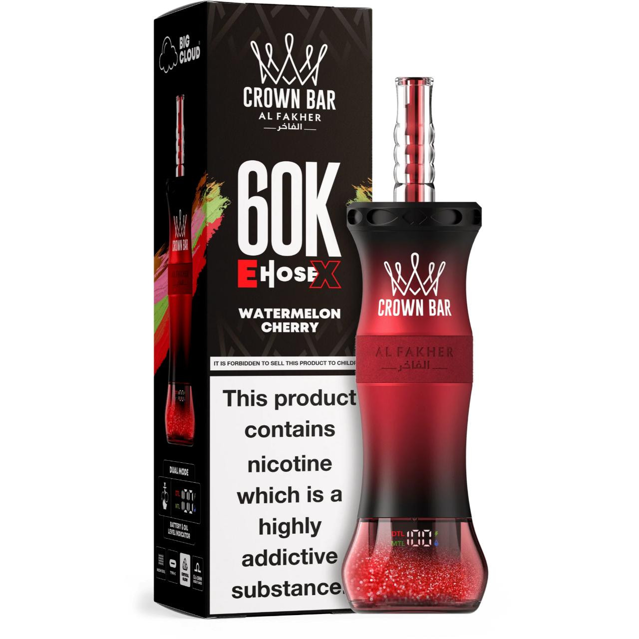 Al Fakher Crown Bar E-Hose X 60000 Puff Nargile - Görsel 17